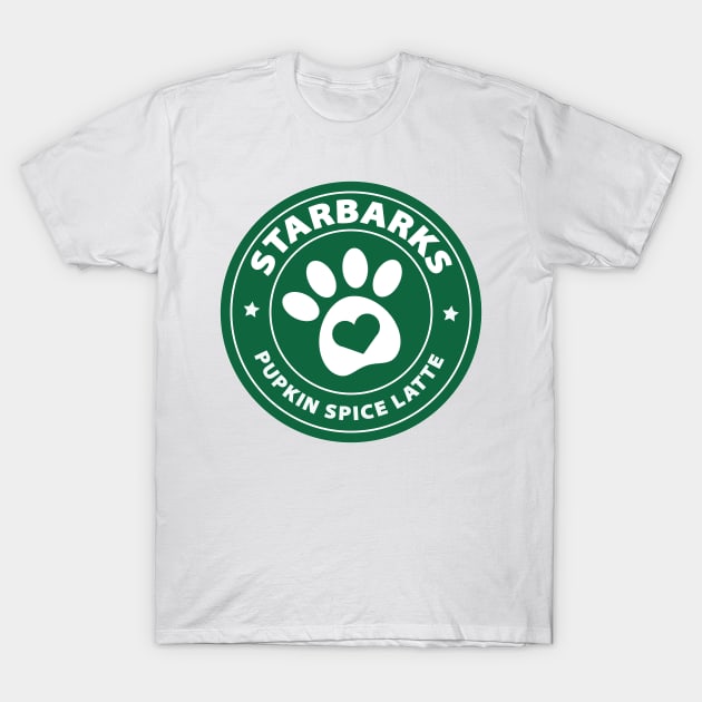 Starbarks Pupkin Spice Latte - Starbucks for dogs! T-Shirt by Just Kidding Co.